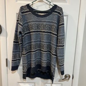 Ruff Hewn Wool Blend Sweater Blue Gray Extra Large XL Knit